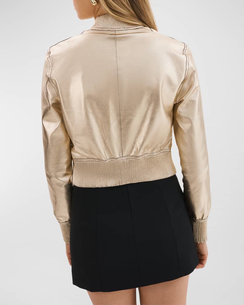 Kordella Reversible Leather Bomber Jacket